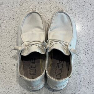 Hey Dude White Slip-On Shoes